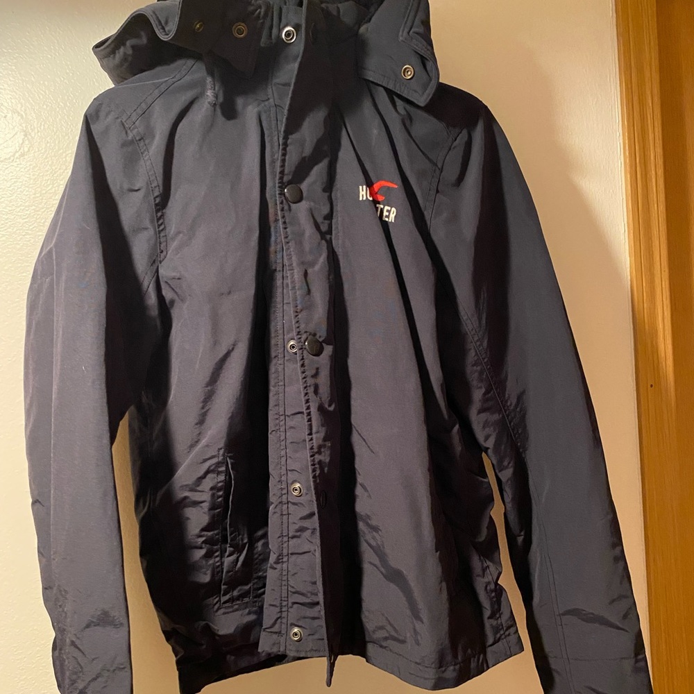 Navy blue holister jacket size medium